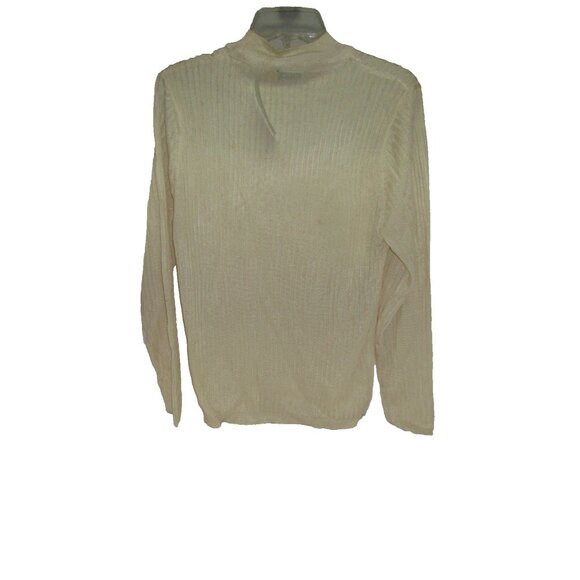 Women's Bonnie And Bill Beige Ribbed Top Size Large New!!! - Picture 2 of 2